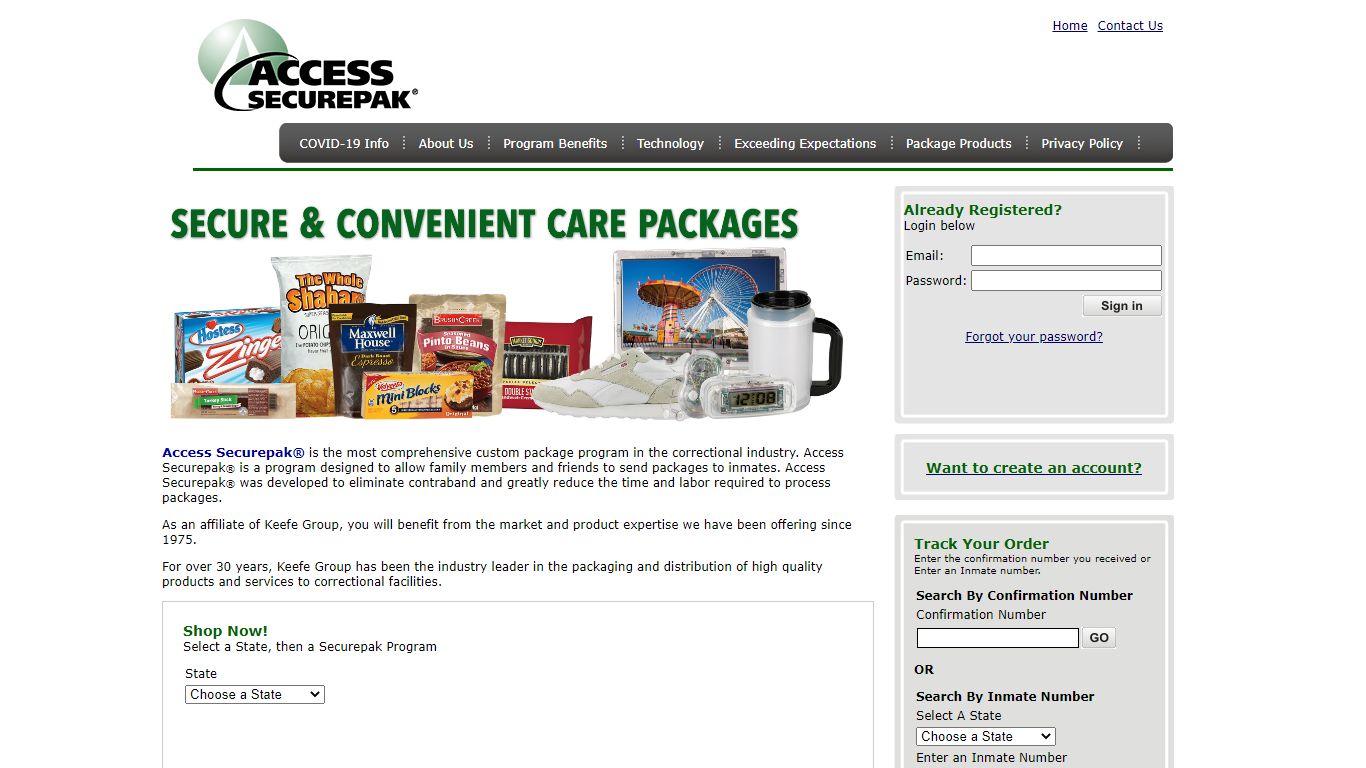 Access Securepak - Virginia DOC Quarterly Package Program - FAQs